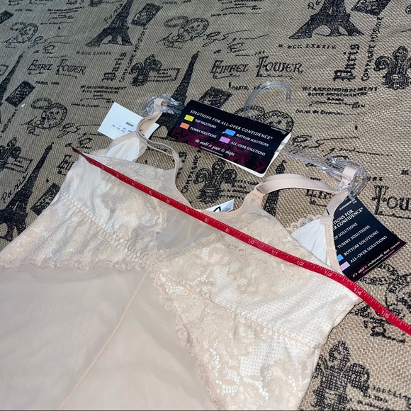 Maidenform NWT! Sexy Lace Firm Control WYOB Champagne Shimmer/Ivory Romper - Picture 13 of 15